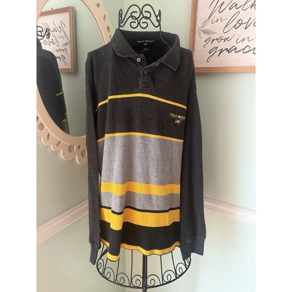 Ralph Lauren Other - Polo Sport Ralph Lauren Men’s Sweater Gray And Yellow Size L